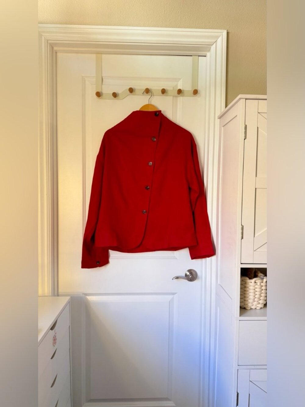 Reformation Blake Jacket In lipstick linen - Picture 5 of 5